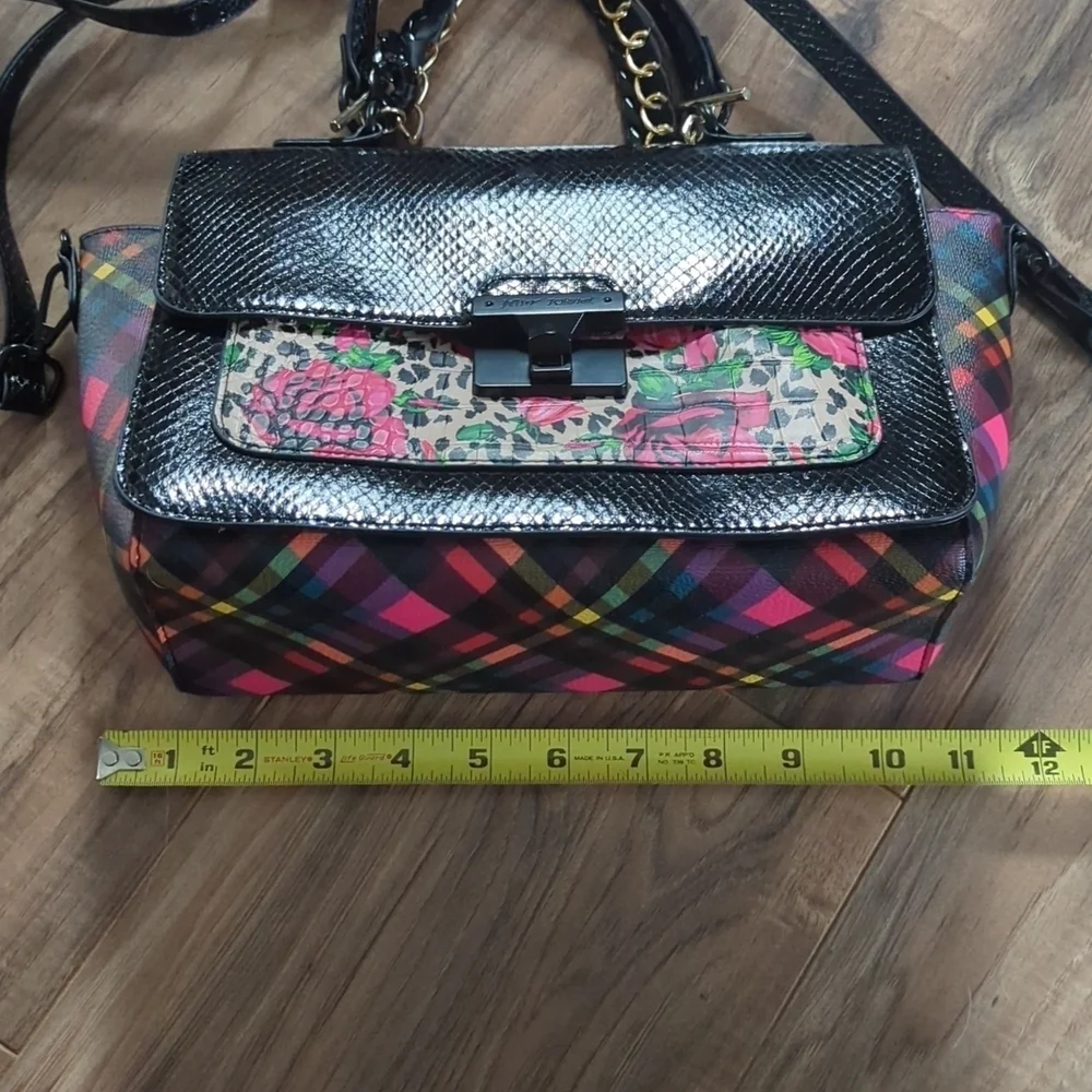 Torrid x Betsy Johnson Crossbody bag. Checkered. Black purse. - Picture 11 of 13